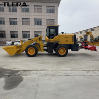 Wheel Loader 3 Ton Buatan Pabrik Cina, Bucket Depan, Rotary Cultivator Belakang, Multifungsi