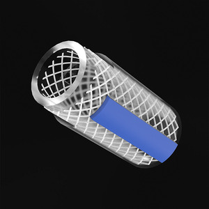 Manguera de PVC Transparente Trenzada Ascent India, 12.5mm DI x 17mm DE, con Franja Azul Reforzada, para Agua y Aire - Product Image 1