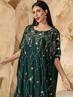 Abaya pour femmes, robe musulmane, abaya Dubaï, abaya brodée, robe abaya modeste, abaya femmes, robe musulmane, design personnalisé de luxe