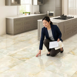 Inos Ivory Glossy Porcelain Tiles 20mm Thick 60x120cm Modern Premium Floor & <b>Wall</b> for Luxury Interiors & Outdoor Use - Product Image 5