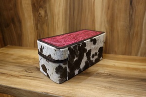 เคสเครื่องประดับแบบตะวันตกกระเป๋าหนังแท้สไตล์ตะวันตกคลาสสิกสำหรับเดินทางเครื่องประดับตู้โชว์เครื่องประดับ - Product Image 3
