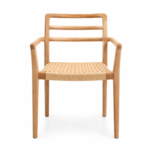 Luxury Outdoor <b>Armchair</b> Sustainable Teak Wood Garden <b>Dining</b> Chair for Restaurant Cafe Villa Hospitality Projects OEM Factory - Product Image 3