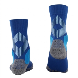 Custom <b>Men's</b> Blue Ankle <b>Socks</b> Knitted Breathable Sports Wear Summer Season Standard Thickness Solid Color Regular Style - Product Image 2