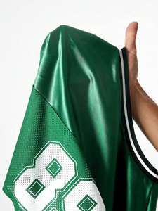 Maillot de football court en maille verte personnalisé, numéro 89, pour femme, style streetwear, fabrication OEM, marque privée, vente en gros - Product Image 2