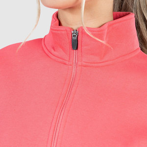 Sudadera con capucha de forro polar con cremallera y cuello alto para mujer, con bordado y distintivo, de poliéster/algodón, de secado rápido y ecológica - Product Image 6