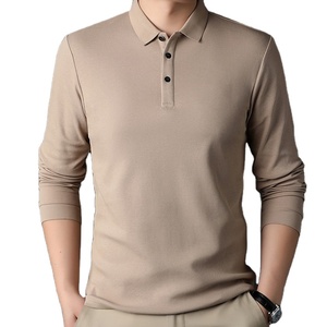 Camisas Polo Blancas al por Mayor para Hombre, Camisa de Manga Larga con Logotipo Personalizado, Camiseta Polo de Golf Lisa y Transpirable para Hombre, para Entrenamiento - Product Image 1