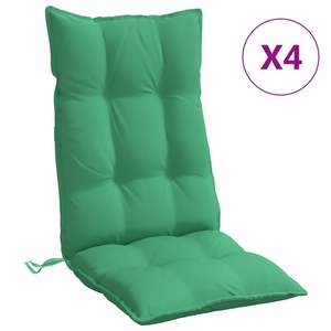 Ensemble de 4 coussins de chaise d'extérieur verts à dossier haut - Product Image 2