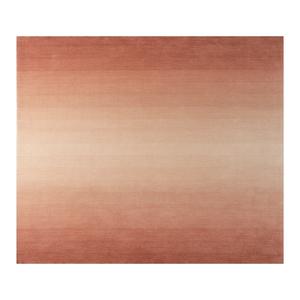 Alfombra Moderna Tejida a Mano de Lana, Diseño Abstracto Color Albaricoque, Pelo Alto, con Base de Látex - Product Image 1