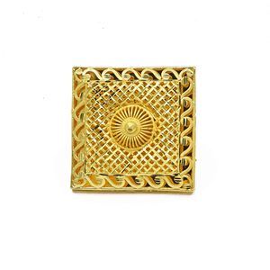 แหวนแต่งงานแบบดั้งเดิมสไตล์ดูไบ ชุบทอง 14K/18K/24K ไมครอน สำหรับขายส่ง - Product Image 3