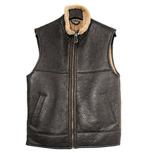 B3 Shearling Sheepskin Leather Vest - Product Image 4