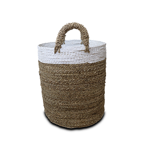 Moderno Juego de 3 Cestas Redondas de Almacenamiento de Seagrass con Asas - Diseño Multifuncional Ecológico para Lavandería Gubuk Bali - Product Image 2