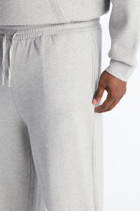 Pantalon de survêtement gris en molleton pour homme, taille élastique, décontracté, avec poches latérales, respirant, tricoté, pour l'automne - Product Image 6