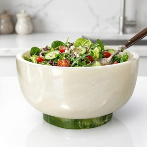 Fruit <b>Dessert</b> Server <b>Bowl</b> With Resin Best Finished Decoration Custom Size Round Shape Hot <b>for</b> Sale Wood and Epoxy Resin <b>Bowl</b> - Product Image 1