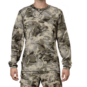 Customized Logo Embroidery Camouflage Sublimation Printing Quick Dry Polyester Long Sleeve <b>Shirt</b> for Men Solid Pattern - Product Image 6