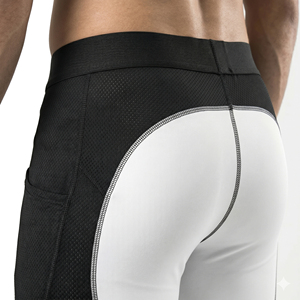 Pantalon de compression actif pour homme, leggings extensibles, collants de course athlétiques, bas de sport pour la gym et l'entraînement - Product Image 6