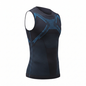 Débardeur de sport personnalisé pour homme, respirant, tricoté, séchage rapide, polyester, élasthanne, sportif, entraînement, fitness, fabricant OEM - Product Image 3