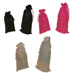 Bolsa de tela no tejida PP para embalaje de vino de una botella de bajo costo con cierre de cordón para marca y promoción - Product Image 1