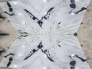 Modern Panda White Marble Tile Slab and Block for Kitchen Bathroom and Exterior Use Polished Honed Sandblasted Antique Surface - Product Image 2