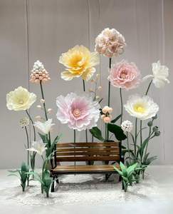 Flores Artificiales LANJO Hechas a Mano con Efecto de Floresación Automática, Flor Gigante con Degradado de Color y Tallo Flexible para Bodas, Día de la Madre, Fiestas y Fotografía - Product Image 5