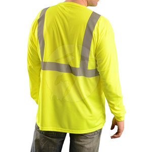 Premium <b>Long</b> <b>Sleeve</b> High Visibility Workwear Durable Fabric Reflective Detail Comfortable Fit For Job Teams Safety Shirt - Product Image 6