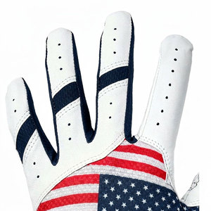Gants de golf en cuir véritable de haute qualité, séchage rapide, fermeture auto-agrippante, main gauche, logo personnalisé, impression numérique, usage sportif unisexe - Product Image 4