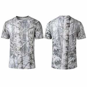 Chemise de chasse décontractée à manches longues pour homme MEGAMAPLE, imprimé bouleau, été, respirante, séchage rapide, polyester - Product Image 1