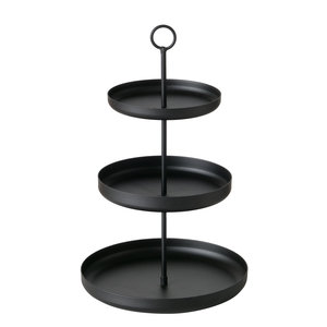 Support à gâteau à trois étages en fer forgé, finition antique, lavable au lave-vaisselle, réutilisable, présentoir à desserts multi-niveaux, artisanat licorne - Product Image 1