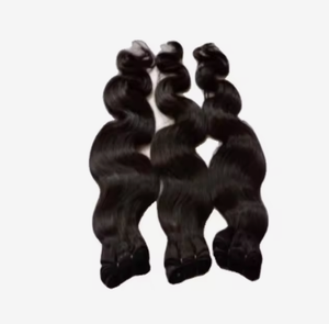 ผมมนุษย์แบบ Body Wave ที่ยังไม่ผ่านกระบวนการ 3 ชิ้น แบบเย็บด้วยเครื่องจักรสองชั้น เกล็ดผมเรียงตัวกันอย่างดี ผมเวอร์จิ้นสำหรับต่อผม - Product Image 3
