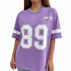 Camiseta de Cuello Redondo a la Moda, Versátil, Informal, Holgada, de Manga Corta, para Mujer, Nueva Colección de Verano, Venta al Por Mayor - Product Image 2