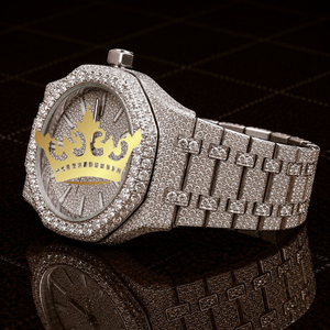 Luxury Moissanite Diamond Watch Men Full Pave VVS Moissanite Stones Stainless Steel <b>Automatic</b> <b>Wristwatch</b> - Product Image 3