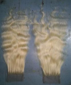 Extension de queue de cheval pleine et volumineuse blonde avec closure 5x5 – Idéale pour usage quotidien et occasions spéciales, tissage de cheveux élégant pour mariée, parfait pour coiffures de mariage - Product Image 3