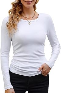 Chemise en coton à taille régulière, tricotée 100 % coton, manches longues, style basique, fente latérale au col, respirante, douce, confortable et ajustée - Product Image 3