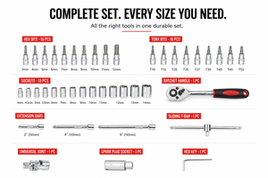 Combination Hand Operated Ratchet <b>Socket</b> Wrench Set Carbon Steel 46-Piece Tool Kit OEM Customizable DIY Stock Low MOQ - Product Image 3