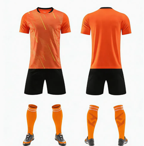Men's Soccer Jersey Set Striped Sublimated Short Sleeve Moisture Wicking <b>Athletic</b> Fit All Seasons - Product Image 5