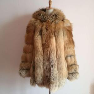 Vente en gros de manteaux en fourrure de renard rouge naturelle, taille personnalisée, manteau pour homme - Product Image 5