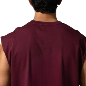เสื้อกล้ามสีแดงเบอร์กันดีสำหรับผู้ชาย น้ำหนักเบา เหมาะสำหรับออกกำลังกาย ฟิตเนส ใส่ลำลอง ออกกำลังกายในยิม กระชับกล้ามเนื้อ เสื้อผ้าสำหรับฤดูร้อน - Product Image 6