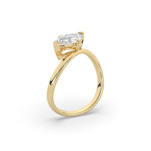 Anillo de Diamante Cultivado en Laboratorio con Corte Brillante Marquise de 1.50Ct, Anillo de Boda Ligero y Único en Oro de 14K o 10K, Certificado IGI, Joyería Fina - Product Image 4