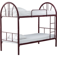 NUHOOM-BASIC Lit superposé simple en métal de style industriel moderne, cadre de lit mezzanine, gain de place, mobilier de chambre pour adultes, modèle 6577052