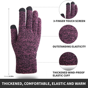 Guantes de Lana de Cinco Dedos Estilo Europeo Americano para Hombre y Mujer, Resistentes al Frío de Otoño e Invierno, Compatibles con Pantalla Táctil, para Ciclismo - Product Image 3