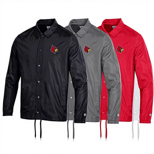 เสื้อโค้ชกันน้ำ ระบายอากาศได้ดี สำหรับฤดูหนาว เล่นฟุตบอล ฮอกกี้น้ำแข็ง แบบมีฮู้ด ทรงเข้ารูป ยูนิเซ็กซ์ สีดำ วินเทจ - Product Image 1