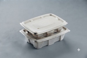 Contenedor de Alimentos Rectangular de Bagazo Natural Premium de 750 ml, Hermético, para Catering y Restaurantes - Product Image 3
