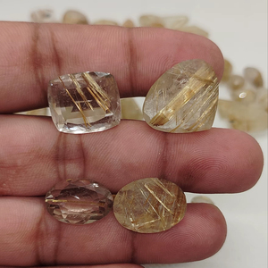 High Quality Natural Golden Rutile Quartz Faceted Oval Gemstone for <b>Necklace</b> Making for Jewellery Creativity - Product Image 1