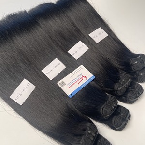 Extensiones de cabello humano vietnamita crudo 100%, precio de fábrica, cabello de trama recto de hueso de buena calidad con estilos afro rectos naturales - Product Image 4