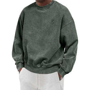 Pakistan Made High Quality Basics Acid Wash Sweatshirt Wholesale Cheap Price Men Acid Wash Sweatshirt - Product Image 3