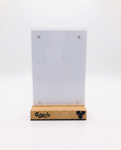 Soporte de menú acrílico ecológico de las mejores ventas con base de madera fácil de usar y mantener para uso en exhibición Material plástico - Product Image 5