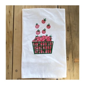 Serviette de cuisine en coton 100% personnalisée avec impression fourche, serviette à vaisselle, OEM ODM, faible MOQ, vente en gros directe usine - Product Image 6