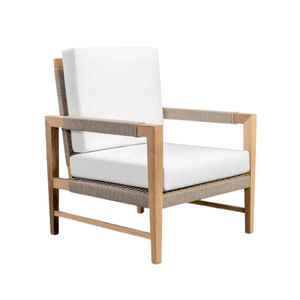 เก้าอี้ไม้สักในสวนพร้อมแขนเบาะนั่งสบาย - Product Image 3