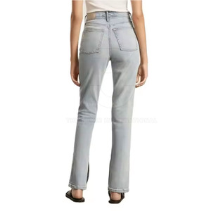 Pantalones Vaqueros Elegantes de Corte Moderno para Mujer, Mezclilla de Alta Calidad con Servicio OEM y Precio Competitivo al por Mayor - Product Image 3