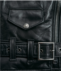 Chaqueta de Motociclista de Cuero de Oveja con Acabado Encerado y Aceitado, Estilo Vintage, para Hombre, Personalizada, de Cuero Genuino, Transpirable y Anti-UV - Product Image 6