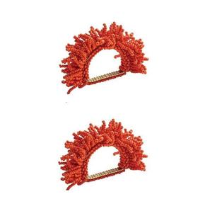 Anneau de serviette artisanal en perles de coton avec motifs perlés artistiques style animal, structure durable pour mariage ou cadeaux - Product Image 5
